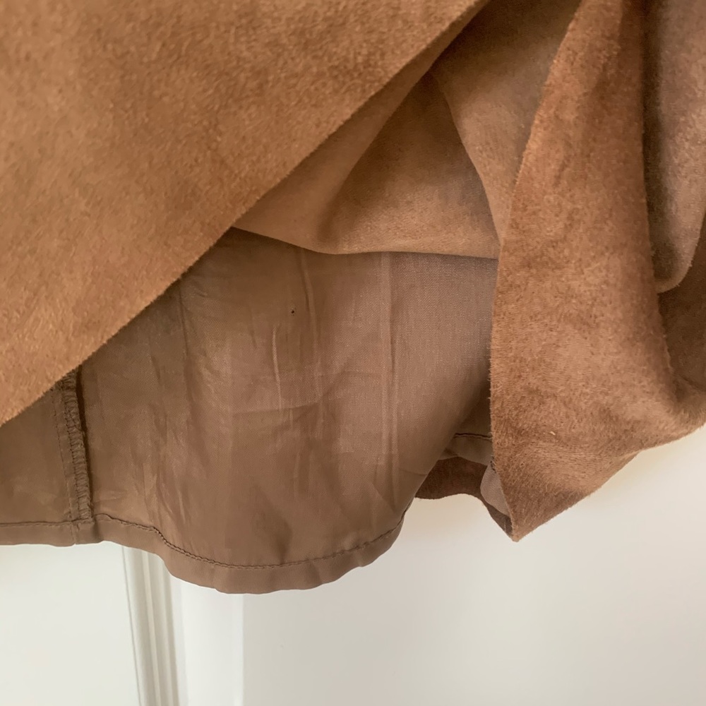 Suede Brown Mini Skirt with side pocket- very similar to Marc Jacobs - Picture 4 of 6